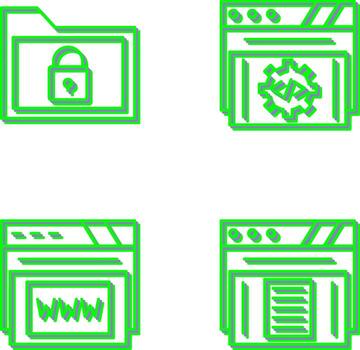 carpeta y desarrollo icono vector