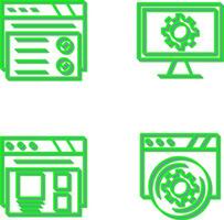 Web Browser and Monitor Screen Icon vector