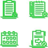 Prohibition and Unchecked Notes Icon vector