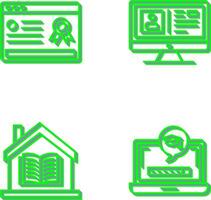 Online Certificate and Profile Icon vector