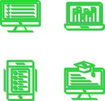 Online Checklist and Online Library Icon vector