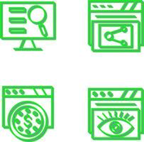 Monitor Screen and Share Icon vector