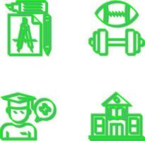 Study Tools and Sport Faculty Icon vector