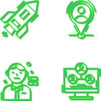 Start Up and Placeholder Icon vector