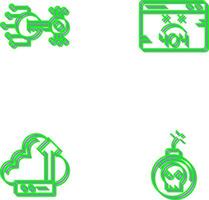 Encryption and 404 Error Icon vector
