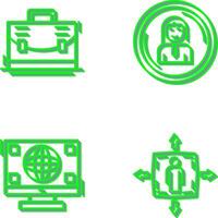 Briefcase and User Icon vector