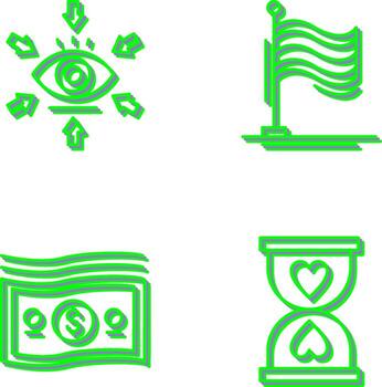 visualización y bandera icono vector