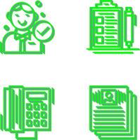 Hire and Check List Icon vector