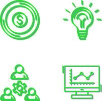 Coin and Idea Icon vector