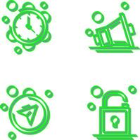 Clock and Speaker Icon vector