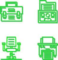 Briefcase and Folder Icon vector