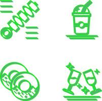 Skewer and Frappe Icon vector