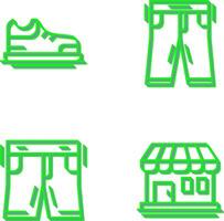 Zapatos y pantalones icono vector