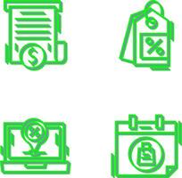 Bill and Price Tag Icon vector