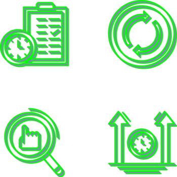 Time Planing and Loop Icon vector