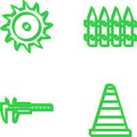 Saw Blade and Fence Icon vector