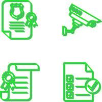 Document and Cctv Icon vector