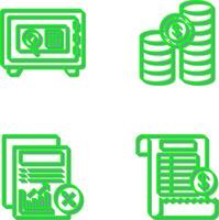 Safe Box and COINS Icon vector