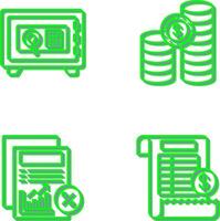 Safe Box and COINS Icon vector