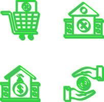 compras impuesto y inmuebles icono vector