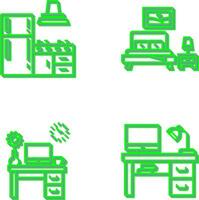 Kitchen and Bedroom Icon vector