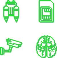 Jetpack and Sim Card Icon vector