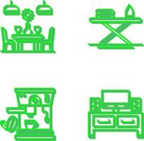 Iron Board and Table Icon vector