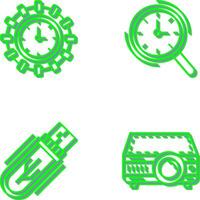 Direction and Magnifier Icon vector