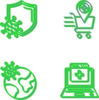 Virus Protection and Online Health Icon vector