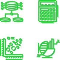 Structured Data and Calculator Icon vector