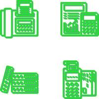 Fax and calculating Icon vector