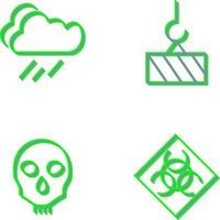 rain and heavy machinery Icon vector