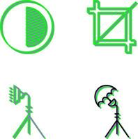 contrast and crop Icon vector