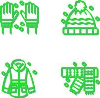 Winter Gloves and Winter Hat Icon vector