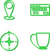 location and credit card Icon vector