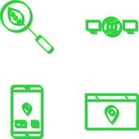 organic search and networks Icon vector