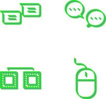 messages and conversation bubbles Icon vector