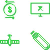 transaction and disconnected network Icon vector