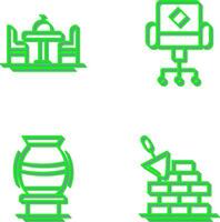 Chair and Dinning Table Icon vector