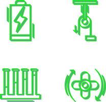 Battery and Pully Icon vector