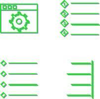 settings and numbered lists Icon vector