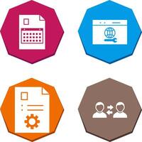 content planning and web support Icon vector