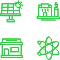 Solar Energy and Factory Icon vector