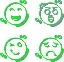 Shock and Happy Icon vector