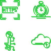 Https and Alarm Icon vector