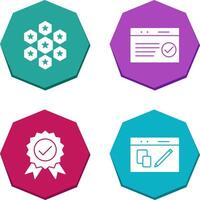 reputaion management and qc passed Icon vector