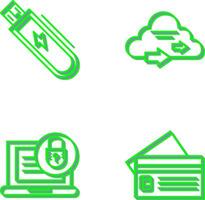 Usb and Cloud Icon vector