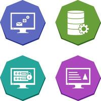 digital marketing and database management Icon vector