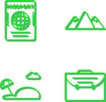 Passport and Mountain Icon vector