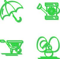 Umbrella and Watering Icon vector